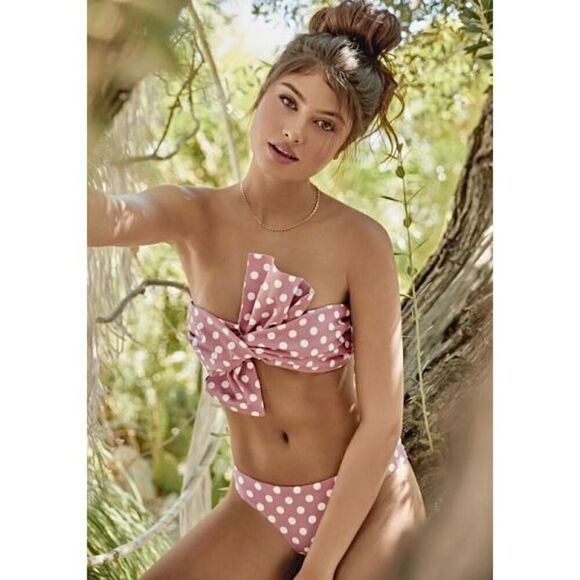 New. Pilyq Milly Dot bikini set.  D-cup/S-bottom. MSRP $169 - Picture 3 of 11